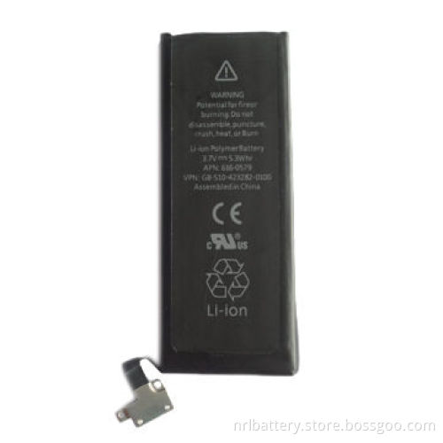 3.7V/1430mAh/5.3Wh Li-polymer mobile phone battery for iPhone 4GS